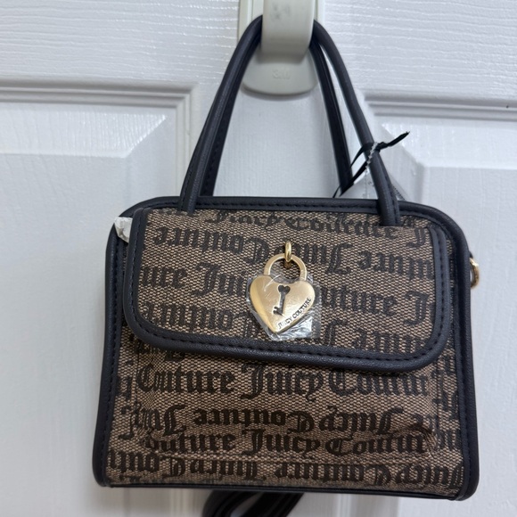 NWT Juicy Couture Sugar Cube Crossbody in Dark Brown/Taupe/Chocolate - Picture 1 of 7